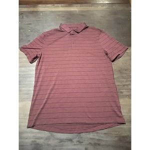 Lululemon Mens Shirt Size Small Maroon Polo Short Sleeve Casual